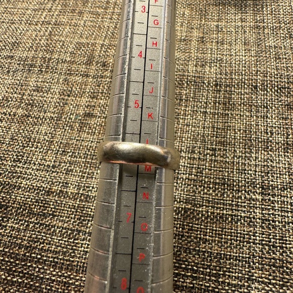 Vintage “TIC” Handmade Turquoise Navajo Sterling Silver Long Oblong Size 6 Ring - Picture 8 of 16